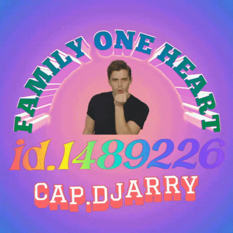 a man blowing a kiss with the words family one heart