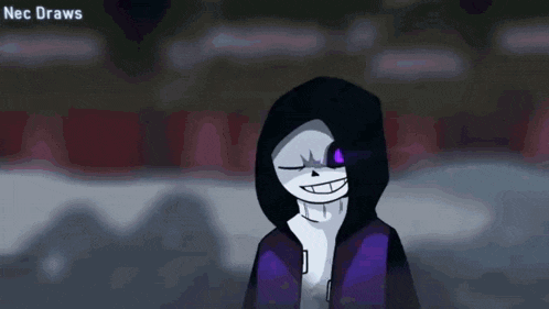 a cartoon drawing of a skeleton wearing a hooded jacket