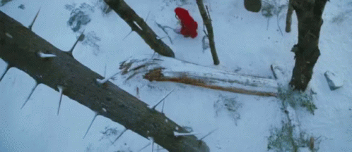 красная шапочка идёт по лесу GIF - Red Riding Hood Walking Snow GIFs