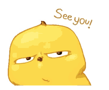 a cartoon chicken is saying see you with a red nose