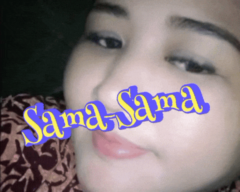 a close up of a woman 's face with the name sama sama written on it