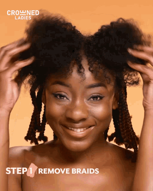Remove Some Braids Curly Hair GIF - Remove Some Braids Curly Hair Smiling GIFs