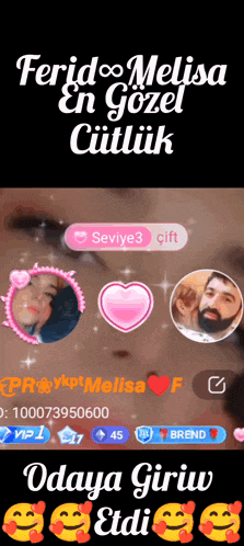 a screenshot of a video with the words ferid melisa en gozel citlik