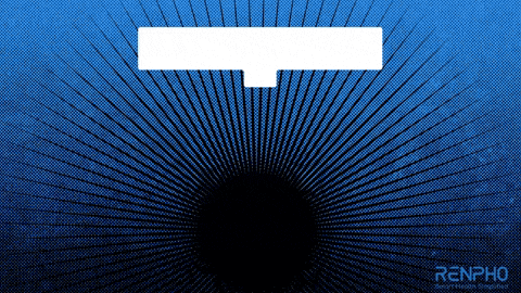 a blue background with renpho written on the bottom right