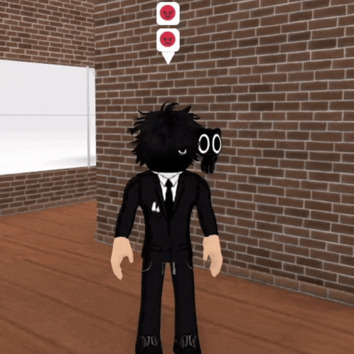 a person in a suit and tie with a cat head on their head