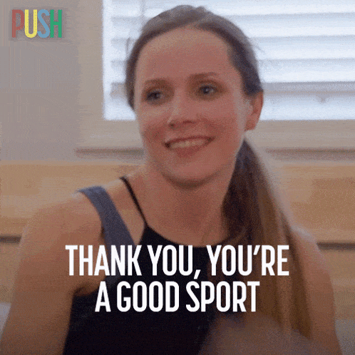 Thank You Youre A Good Sport Brittney Neunzig GIF - Thank You Youre A Good Sport Brittney Neunzig Push GIFs