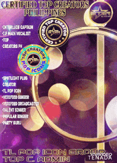 a poster that says certified top creators philippines on it