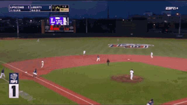 a baseball game between liberty and lipscomb