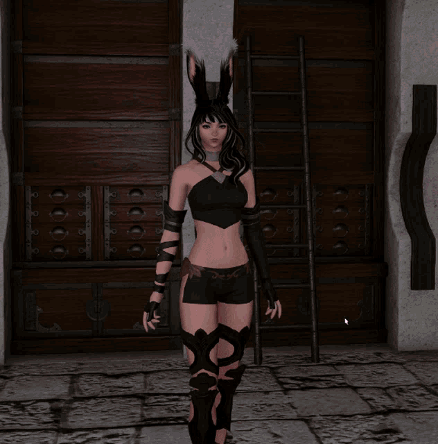 a woman in a video game with pink hearts coming out of her back