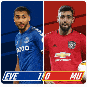 Everton F.C. (1) Vs. Manchester United F.C. (0) Post Game GIF - Soccer Epl English Premier League GIFs