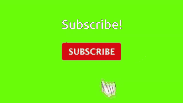 a green screen with a subscribe button and a bell icon .