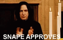 Snape Approves Clap GIF - Snape Approves Clap GIFs