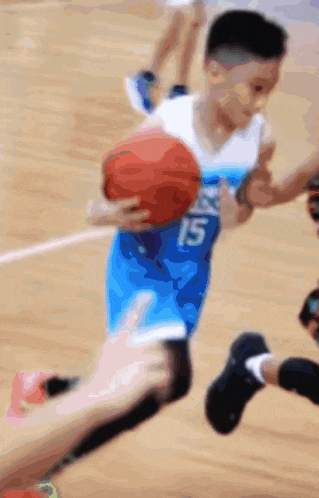 a basketball player with the number 15 on his shirt
