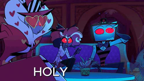 The Vees In Shocked Hazbin Hotel GIF - The Vees In Shocked Hazbin Hotel GIFs