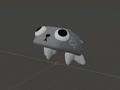 a 3d model of a turtle with a clover on its head