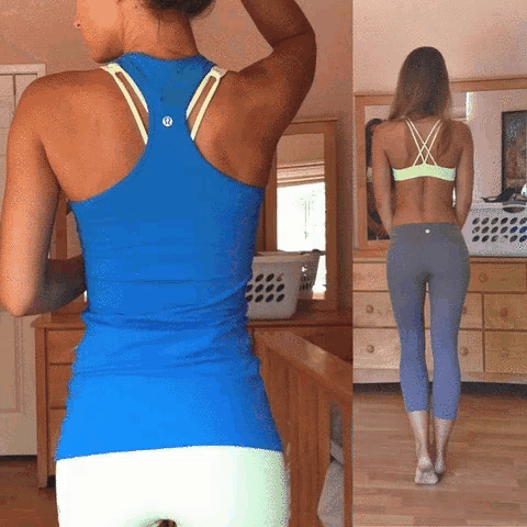 Lululemon Workout Clothes GIF - Lululemon Yoga Pants Short GIFs