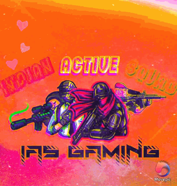 an ad for indian active gaming shows a man with a gun