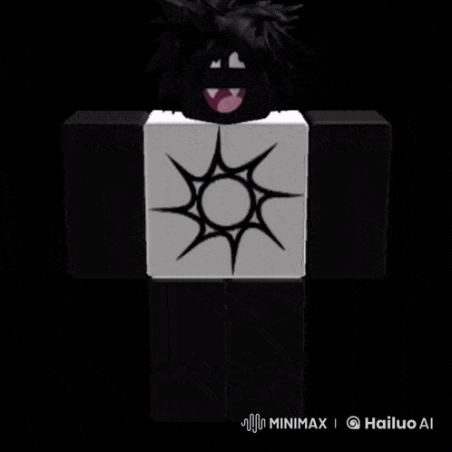 a white shirt and black shorts with a white background and the words minimax and hailuo ai below it