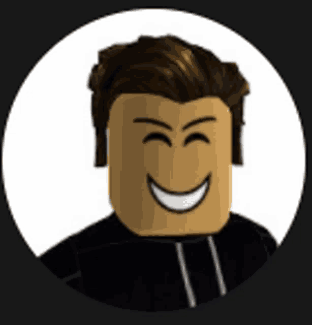 a roblox character is smiling in a circle