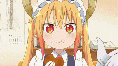 Eating Anime GIF - Eating Anime Dragon Maid GIFs