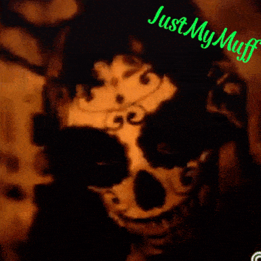 a drawing of a skull with the words just my may written on it