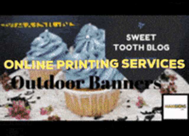 a banner for sweet tooth blog advertising online printing services