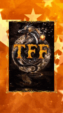 a poster with a dragon and the word tff