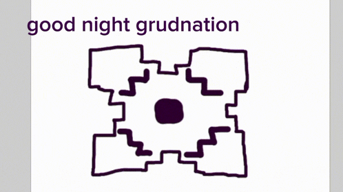 a poster that says good night grudnation with a drawing of a castle