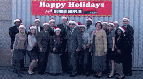 Jump For The Group Photo - The Office GIF - The Office Holiday GIFs