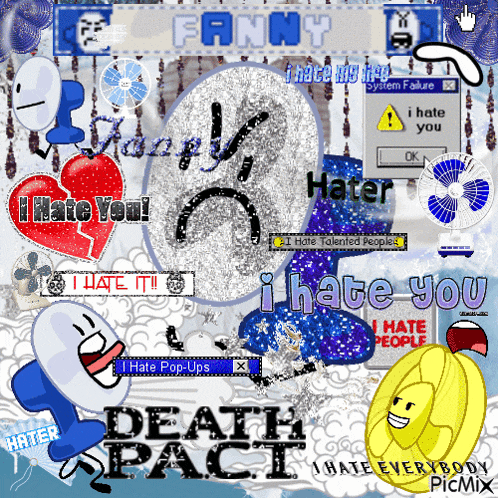 a collage of cartoon characters including fanny and death space