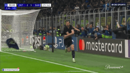 a soccer game is being broadcasted on cbs sports