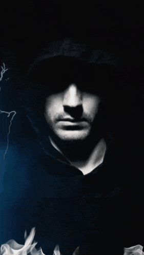 a man with lightning behind him and the name cevani on the bottom