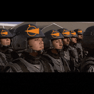 a group of soldiers are standing in a line with the words i 'm doing my part