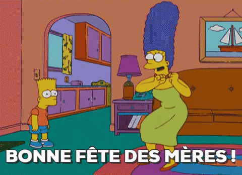 Bonne Fête Des Mères GIF - The Simpsons Dancing Marge Simpson GIFs