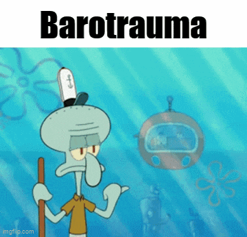 squidward from spongebob squarepants is holding a stick and pointing
