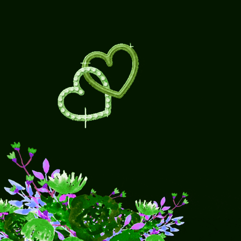 a green background with arabic writing and a heart in the middle