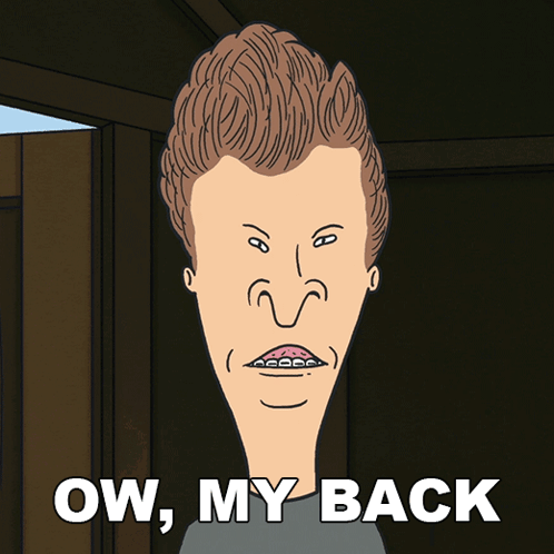 Ow My Back Butt-head GIF - Ow My Back Butt-head Beavis And Butt-head GIFs