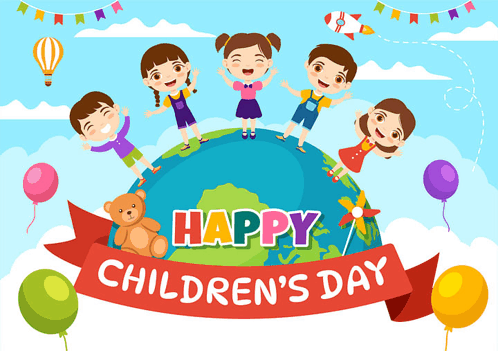 Happy Children'S Day Kids GIF - Happy children's day Kids Colorful ...