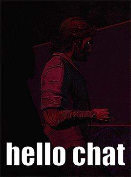 a poster with a man smoking a cigarette and the words hello chat below him