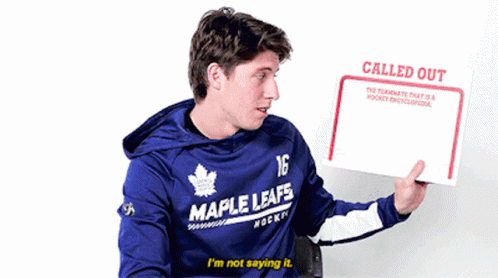 Toronto Maple Leafs Mitch Marner GIF - Toronto Maple Leafs Mitch Marner Im Not Saying It GIFs