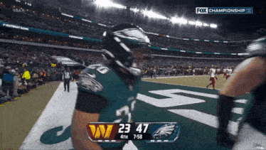 a football game is being broadcast on fox championship tv