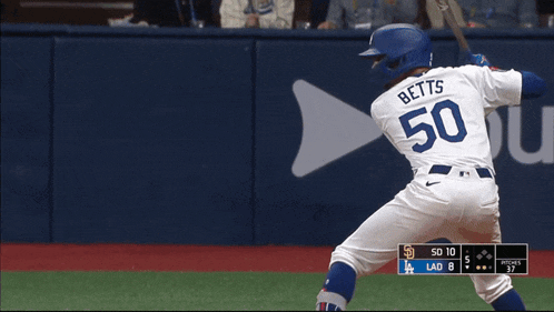 La Dodgers Mookie Betts GIF - La Dodgers Mookie Betts Baseball Hit GIFs