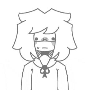 a black and white drawing of a person wearing a mask