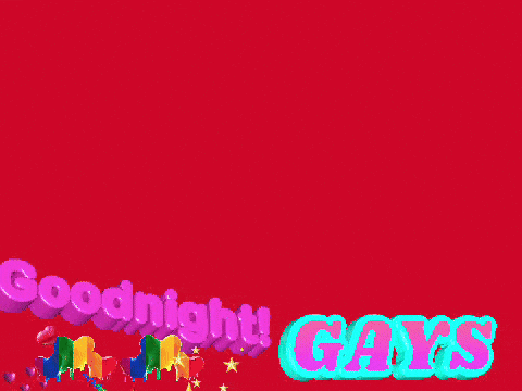 elmo from sesame street says goodnight gays in pink letters