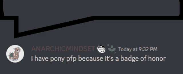 a screenshot of a discord conversation between anarchicmindset and today at 9:32pm