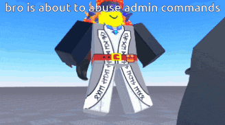 a cartoon character with the words bro is about to abuse admin commands on the bottom