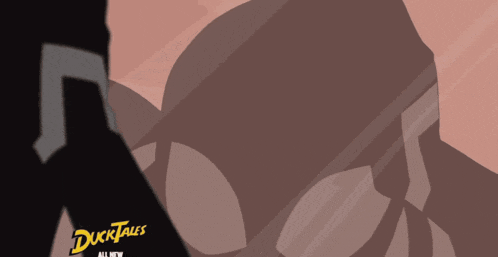 a poster for ducktales all new shows a silhouette of a person