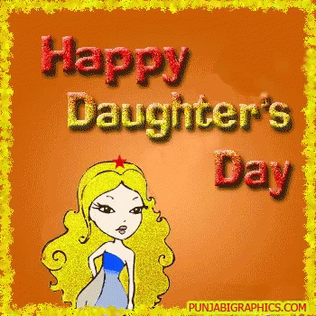 Happy Daughters Day Glitter GIF - Happy Daughters Day Glitter GIFs