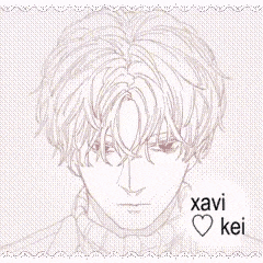 a black and white drawing of a boy wearing a sweater with the name xavi kei written on it .