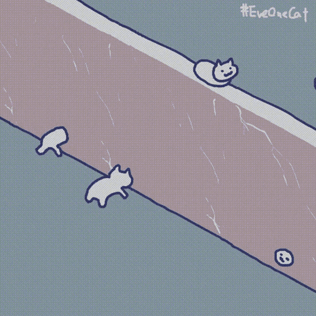 a drawing of a cat on a wall with the hashtag #eveonecat